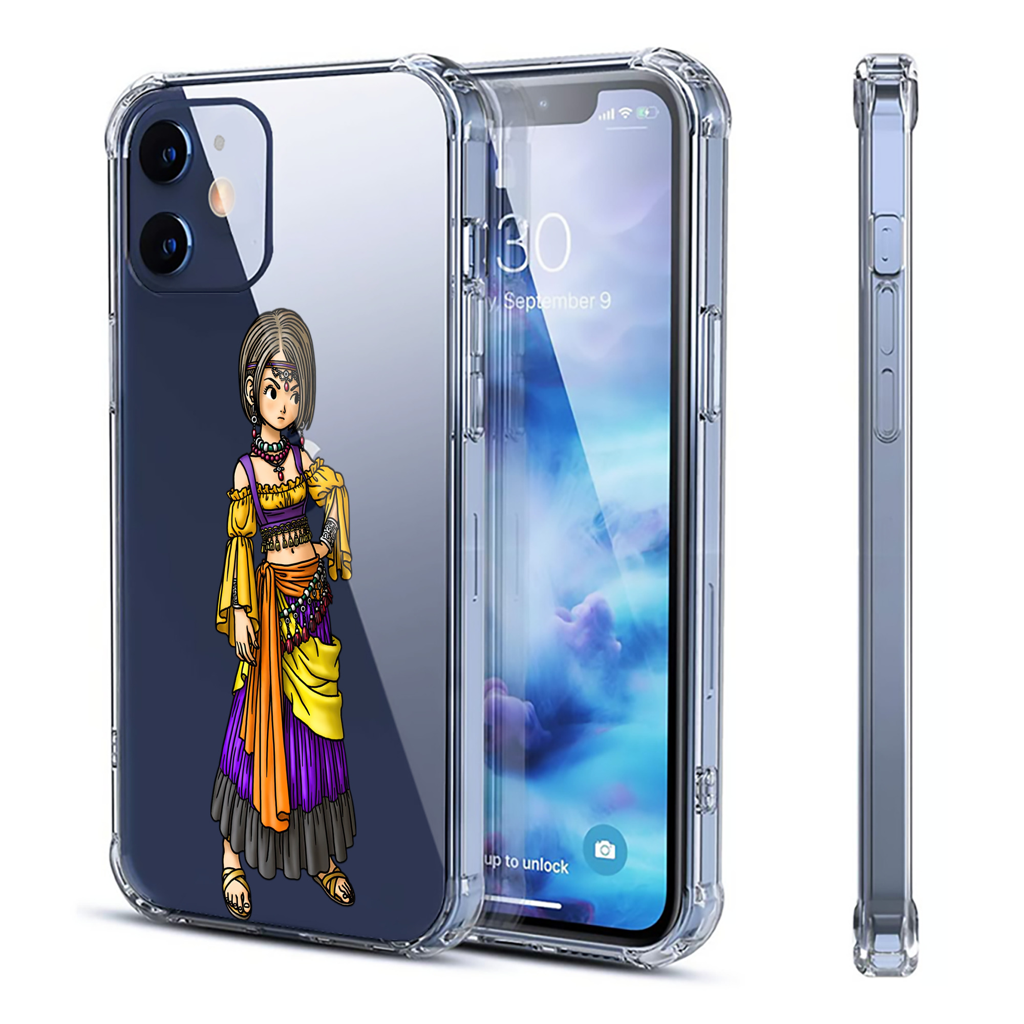 （画像用） ドラゴンクエスト Doragon Kuesuto Dragon Quest 【iPhone 12シリーズ対応】透明スマホケース（クリアソフトケース）
